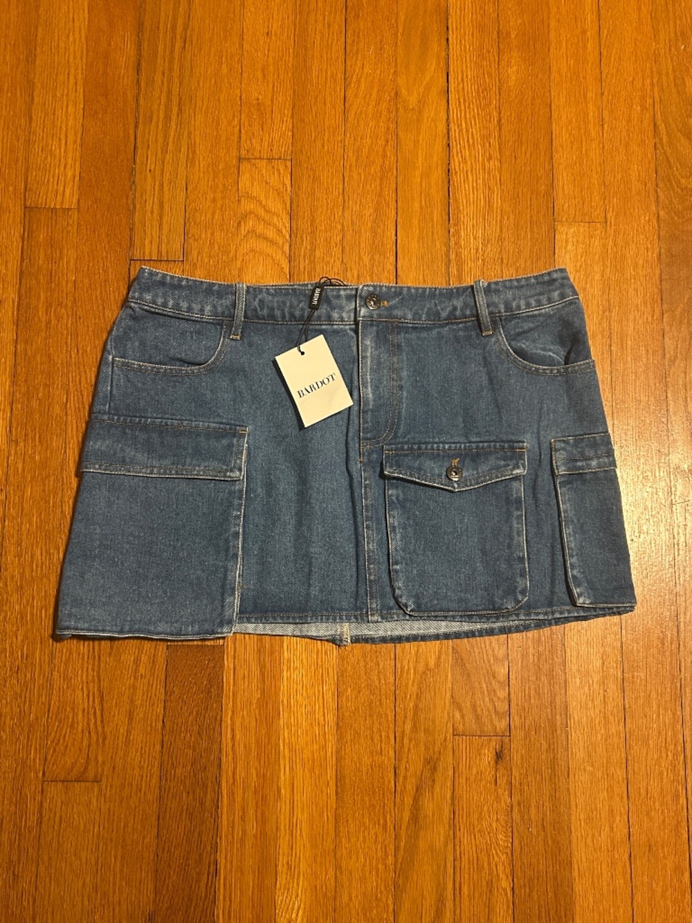 NWT Bardot Zerah Jean Cargo Skirt Women’s 12